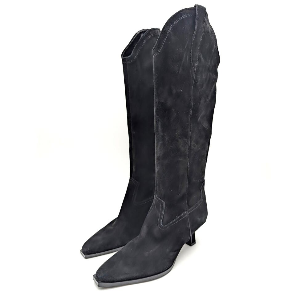 Dolce Vita Ariana Knee High Western Boots Women's Black Size US8 EU38.5